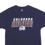 NHL Womens Navy Blue Colorado Avalanche Graphic T-Shirt L Short Sleeve Crew Neck