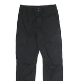 H&M Womens Black Cotton Blend Regular Leg Trousers W30 L28 Cargo Style Zip