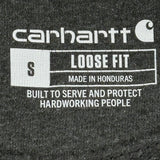 Loose Fit Carhartt Hoodie - Small Gray Cotton Blend