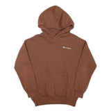 CHAMPION Boys Brown Pullover Hoodie M Cotton Blend Casual Warm Sweatshirt