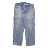 DICKIES Mens Blue Regular Fit Denim Jeans W38 L30 Workwear Cotton Blend Zip