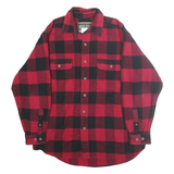 FIELD & STREAM Mens Red & Black Check Shirt M Cotton Long Sleeve Casual Workwear