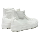 CONVERSE Run Star Hike Womens High Top Trainers White Leather UK 5.5 Stylish