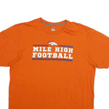 MAJESTIC Mens Orange Mile High Football Graphic T-Shirt XL Short Sleeve Crew