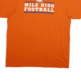 MAJESTIC Mens Orange Mile High Football Graphic T-Shirt XL Short Sleeve Crew