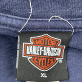 Motorcycles Harley Davidson Graphic T-Shirt - XL Navy Cotton