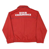 Mens Red Workwear Cotton Blend Zip Jacket L Logo Beer Commerce Plain
