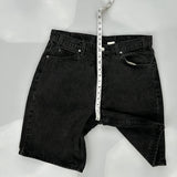 550 White Tab Levis Denim Shorts - 34W 11L Black Cotton