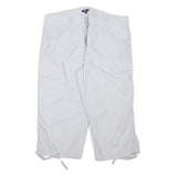REITMANS Womens White Casual Cotton Blend Cargo Shorts L W32 Summer Wear