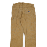 DICKIES Mens Cotton Blend Beige Regular Fit Straight Leg Trousers W30 L31