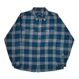 Patagonia Checked Flannel Shirt - Large Gray Cotton