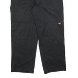 DICKIES Mens Black Cotton Blend Regular Fit Straight Leg Trousers W42 L30