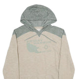 CHAMPION Mens Beige & Grey Friday Harbor Pullover Hoodie S Casual Cotton Blend