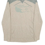 CHAMPION Mens Beige & Grey Friday Harbor Pullover Hoodie S Casual Cotton Blend