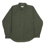 PRESWICK & MOORE Mens Green Printed Cotton Shirt XL Classic Button Down