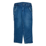 Dungaree Fit Carhartt Double Knee Carpenter Pants - 36W 32L Blue Cotton