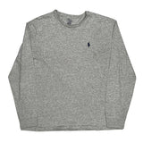 Polo By Ralph Lauren Long Sleeve T-Shirt - Large Gray Cotton