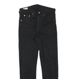 LEVI'S 501S Womens Jeans Black Slim Skinny Denim W25 L26 Button Closure