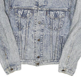 LEVI'S Mens Blue Denim Jacket S Cotton Blend Button Closure Classic Fit Casual