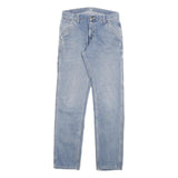 CARHARTT Mens Slim Light Blue Denim Jeans W29 L34 Zip Closure Cotton Blend