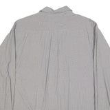 NAUTICA Mens Grey & Blue Tiny Check Long Sleeve Shirt L Classic Cotton