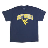 FANATICS Mens Blue West Virginia Graphic T-Shirt XL Short Sleeve Crew Neck