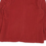 Womens Red Plain Button Jacket M Polyester Blend Classic Tailored