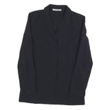 EMPORIO ARMANI Womens Black Wool Blend Jacket M Button Closure Classic Tailored