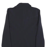 EMPORIO ARMANI Womens Black Wool Blend Jacket M Button Closure Classic Tailored