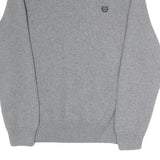 CHAPS Mens Grey Patterned Jumper Crew Neck Basic Knit L Classic Stylish Comfort