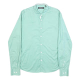 DKNY Mens Green Cotton Blend Shirt M Button Down Casual Long Sleeve