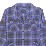 WOOLRICH Womens Blue & Grey Plaid Shirt Long Sleeve Button L Casual Flannel