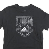 ADIDAS Mens Black Graphic T-Shirt L Short Sleeve Crew Neck Logo Print