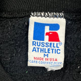 90'S Blank Made In USA Russell Athletic Sweatshirt - Medium Black Cotton Blend