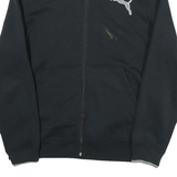PUMA Mens Black Cotton Blend Zip Jacket L Sports Casual Streetwear