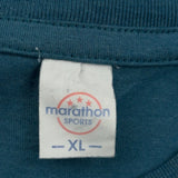 Ecuador Marathon Single Stitch T-Shirt - XL Blue Cotton