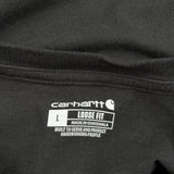 Carhartt Long Sleeve T-Shirt - Large Black Cotton
