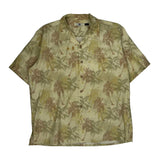 Lee Floral Hawaiian Shirt - Large Beige Cotton