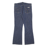 CALVIN KLEIN JEANS Womens Dark Blue Regular Flared Denim Rinse W32 L30 Zip