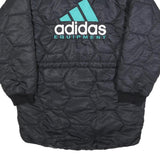 ADIDAS Equipment Mens Black & Teal Equipment Quilted Jacket XL Blend Zip