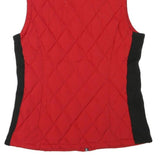 CALVIN KLEIN Mens Red & Black Quilted Zip Jacket M Polyester Blend Stylish