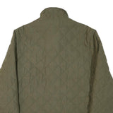 BARBOUR Mens Olive Quilted Button Jacket M Polyester Blend Classic Outerwear
