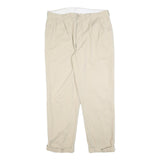 POLO RALPH LAUREN Mens Beige Cotton Blend Regular Fit Trousers W38 L32 Classic