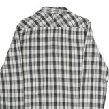 HILFIGER DENIM Mens Black & White Checked Shirt M Cotton Blend Long Sleeve