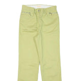 FAIR LADY Womens Jeans Yellow Cotton Blend Regular Straight Zip W27 L28 Stylish