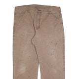 DICKIES Mens Jeans Beige Relaxed Straight Denim Medium W38 L30 Workwear