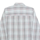 LEVI'S Mens White & Pink Checked Cotton Blend Shirt L Long Sleeve Casual