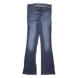 RUE21 Womens Jeans Blue Slim Flared Denim Medium W28 L32 Stylish Stitching