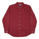 WRANGLER Mens Red Long Sleeve Cotton Blend Shirt L Button Down Casual