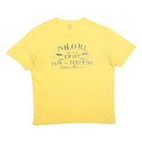 POLO RALPH LAUREN Mens Yellow Graphic T-Shirt L Short Sleeve Crew Neck Cotton